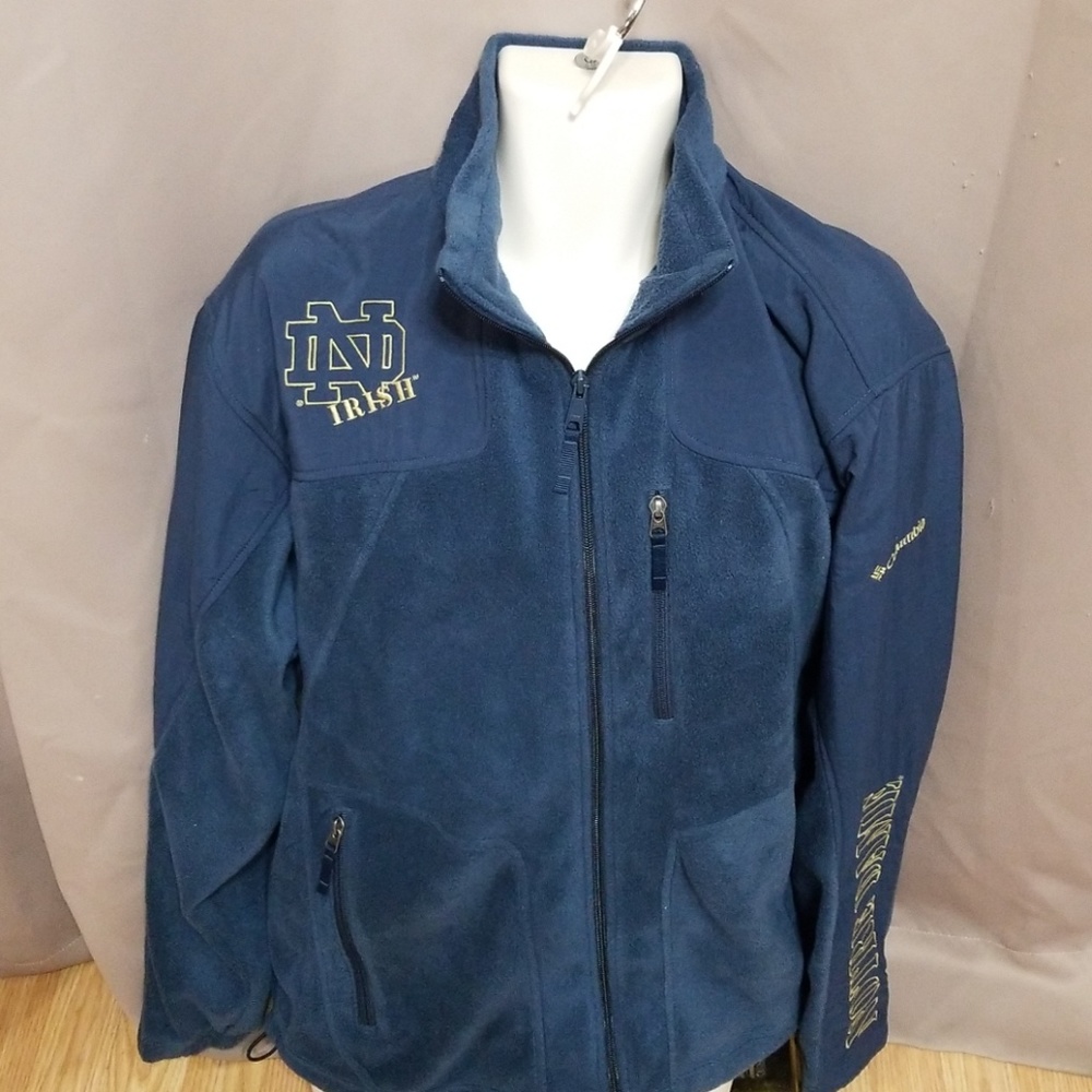 New Columbia Notre Dame Blue Fleece Jacket large